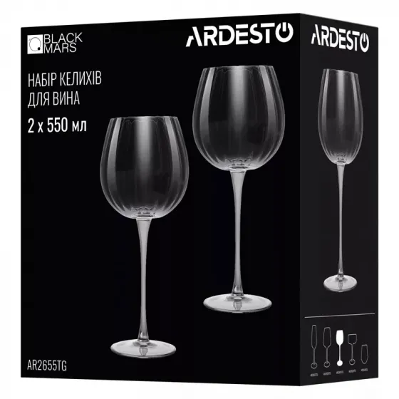 Ჭიქების ნაკრები Ardesto Ar2655Tg (550 ML) თბილისი