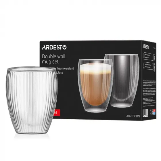 Მინის ჭიქების ნაკრები Ardesto Ar2635Bn (350 ML) თბილისი