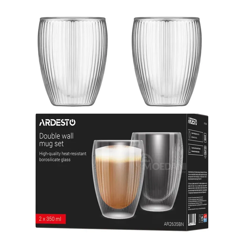 Მინის ჭიქების ნაკრები Ardesto Ar2635Bn (350 ML) თბილისი - photo 2