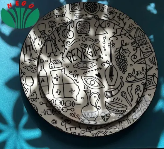 Კერამიკის სადილის თეფში Nego-10 (9") თბილისი