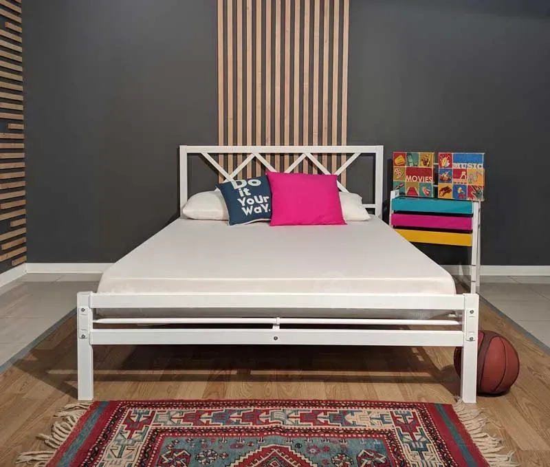 Ორადგილიანი საწოლი თეთრი 160*200 (Mm942) თბილისი - photo 1