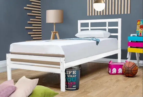 Ერთადგილიანი საწოლი Mm936 (90*200, თეთრი) თბილისი