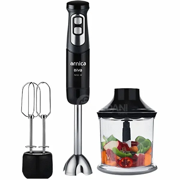 Ხელის ბლენდერი Arnica Gh21595 Diva, 1200W, 0.5L, Hand Blender, Black თბილისი - photo 1