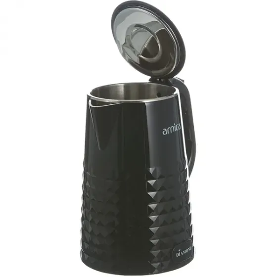 Ელექტრო ჩაიდანი Arnica Ih36152 Diamond, 1500W, 1.7L, Electric Kettle, Black თბილისი