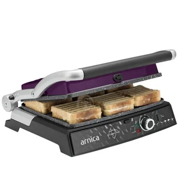 Სენდვიჩის აპარატი Arnica Gh26253, 2000W, Sandwich Maker, Purple თბილისი - photo 4