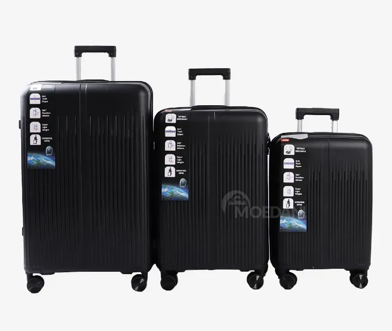 Ჩემოდნების კომპლექტი სამეული black 30 / 20 / 10 კგ. 10889A-1 თბილისი - photo 1