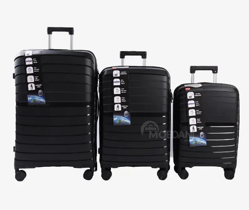 Ჩემოდნების კომპლექტი სამეული black 30 / 20 / 10 კგ. 10889A-2 თბილისი - photo 1