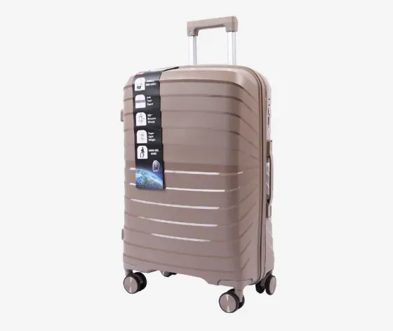 Ჩემოდანი სილიკონის khaki 55x34x22 სმ 10 კგ 10889A-2 თბილისი