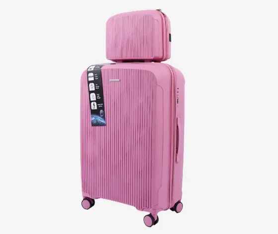 Ჩემოდნების კომპლექტი სილიკონის Light Pink 75x45x30 სმ, 30კგ 24x30x15 სმ, 4 კგ 10889A-3 თბილისი