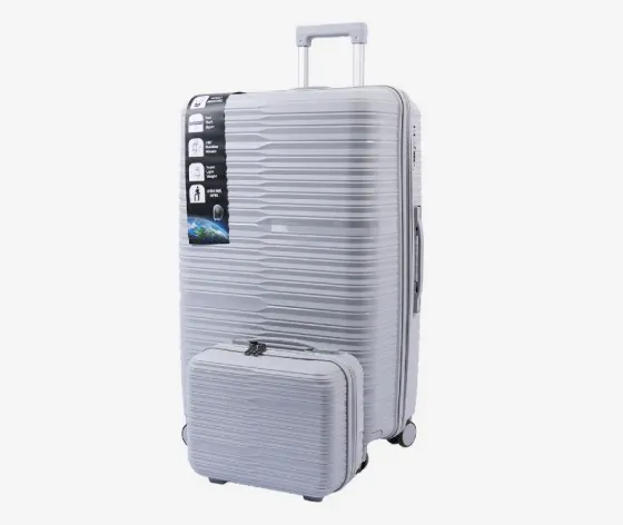 Ჩემოდნების კომპლექტი სილიკონის Silver 75x45x30 სმ, 30კგ 24x30x15 სმ, 4 კგ 10889A-5 თბილისი