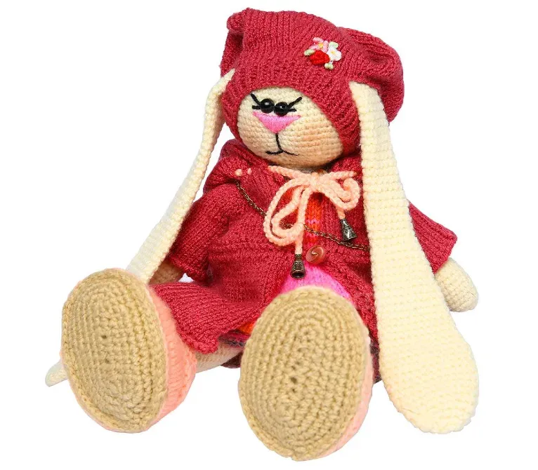 Ნაქსოვი თოჯინა გრძელყურება ბაჭია თბილისი - photo 3