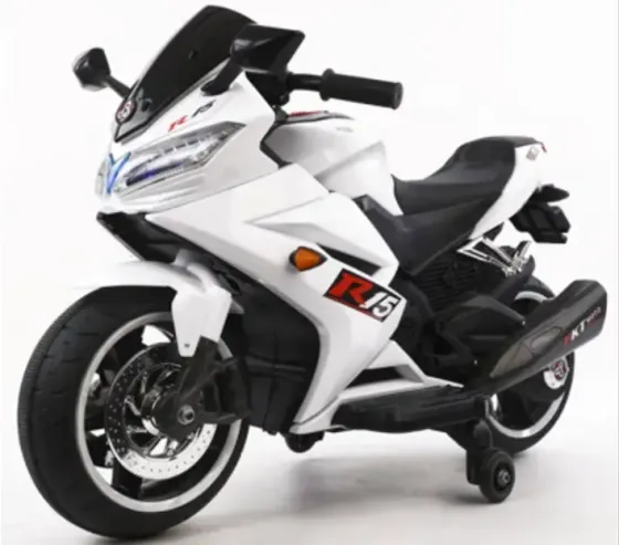 Საბავშვო ელექტრო მოტოციკლეტი R15 კაუჩუკის საბურავებით/ტყავის სავარძლით თბილისი