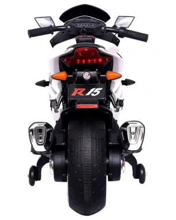 Საბავშვო ელექტრო მოტოციკლეტი R15 კაუჩუკის საბურავებით/ტყავის სავარძლით თბილისი