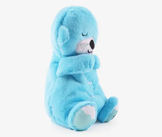 Მუსიკალური მანათობელი დათვი 24 სმ ცისფერი თბილისი