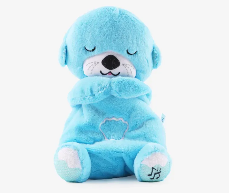 Მუსიკალური მანათობელი დათვი 24 სმ ცისფერი თბილისი - photo 1