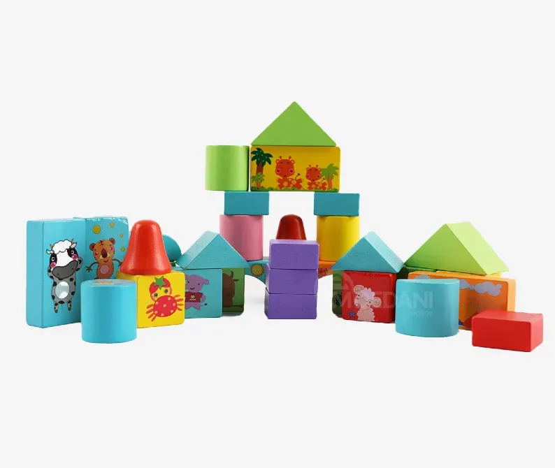 Ხის კუბიკები ფერადი 32 ცალი თბილისი - photo 3