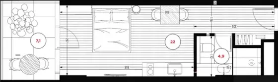 იყიდება 1 ოთახიანი ბინას 34მ² 7/20 სართ თბილისი