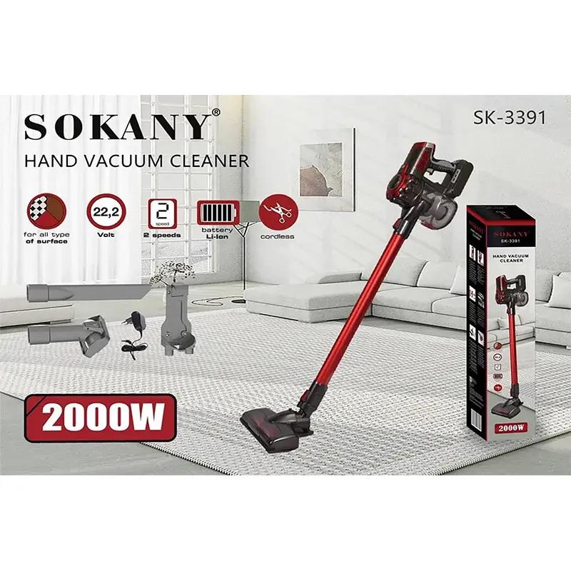 Უსადენო ვერტიკალური მტვერსასრუტი Sokany SK-3391 თბილისი - photo 3