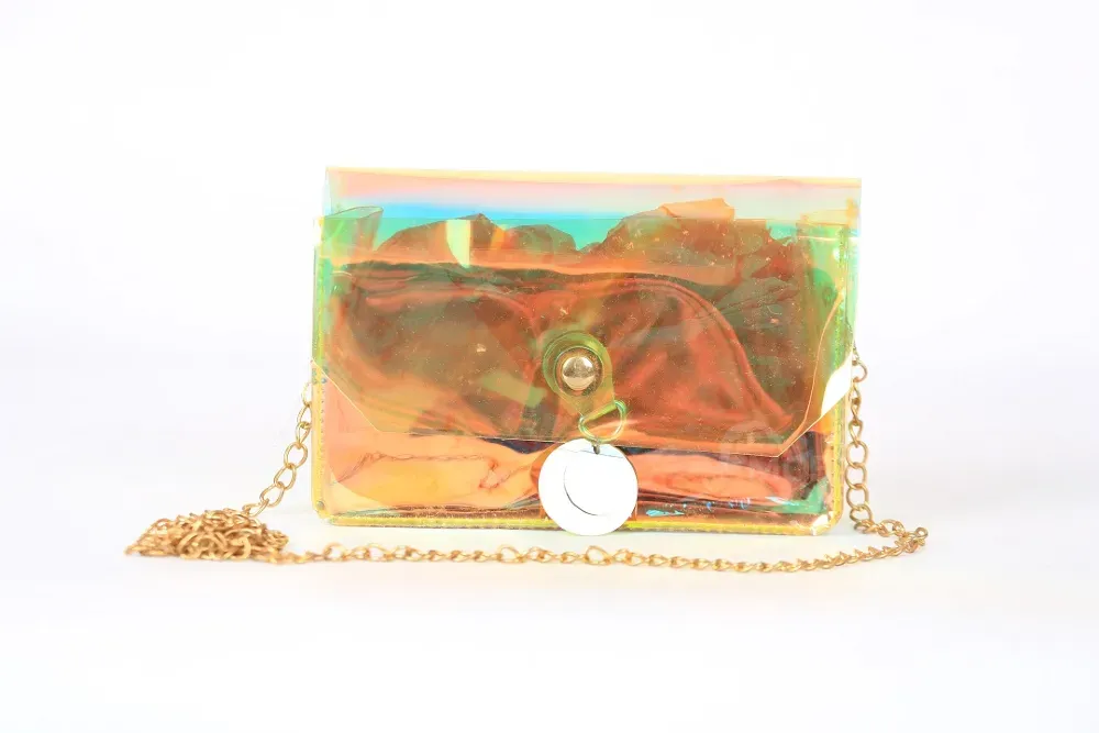 Ქალის ხელჩანთა გამჭვირვალე ოქროსფერი თბილისი - photo 1