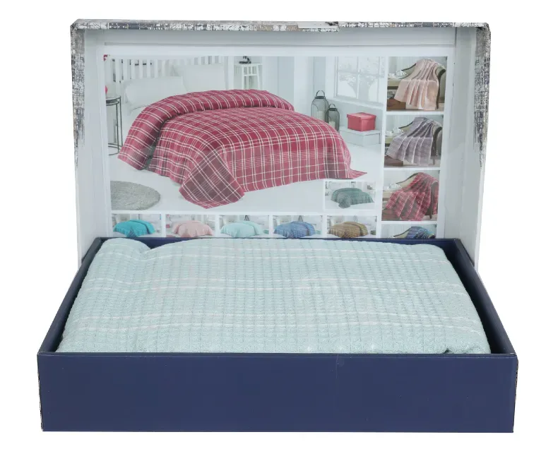 Საზაფხულო პლედი - გადასაფარებელი Philippus ორსაწოლიანი ღია ცისფერი თბილისი - photo 1