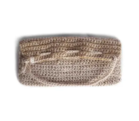 Ყავისფერი ნაქსოვი საფულე თბილისი