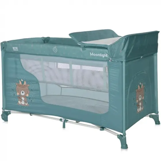 Საბავშვო მანეჟი Lorelli Moonlight 2 Layers (მწვანე) თბილისი