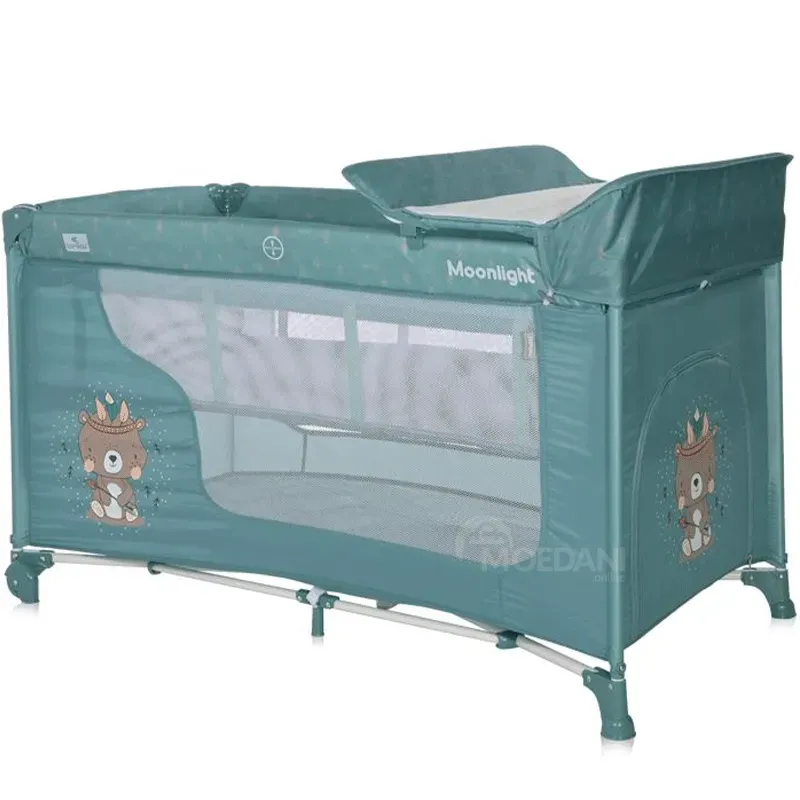 Საბავშვო მანეჟი Lorelli Moonlight 2 Layers (მწვანე) თბილისი - photo 1