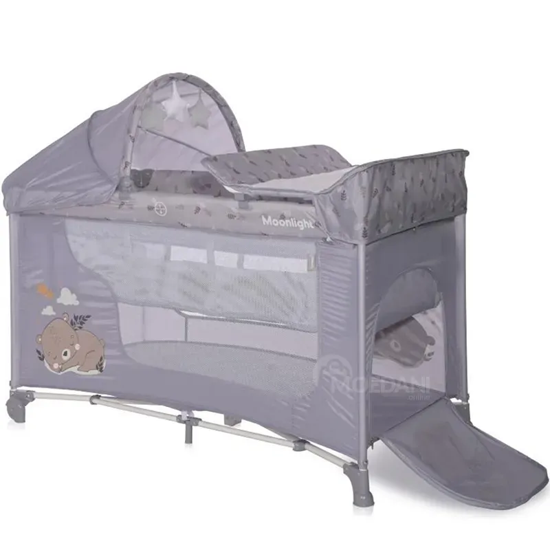 Საწოლ-მანეჟი Lorelli Moonlight 2 Plus Grey თბილისი - photo 1