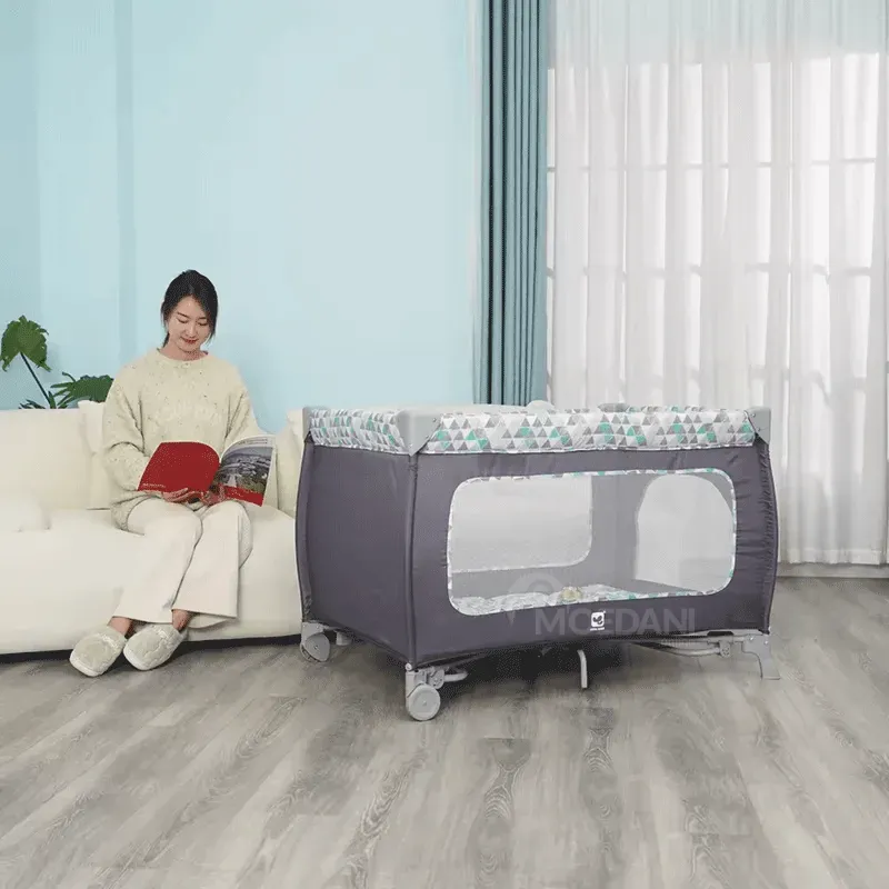 Საწოლ-მანეჟი Cool Baby P-9124Grey თბილისი - photo 3