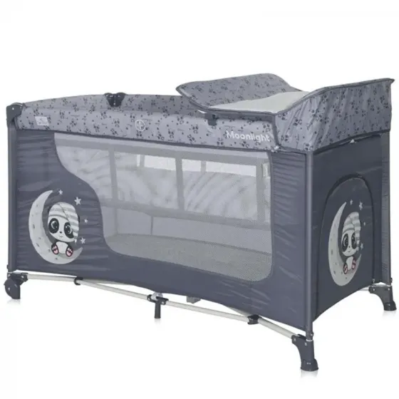 Საბავშვო მანეჟი Lorelli Moonlight 2 Layers (მუქი ნაცრისფერი) თბილისი