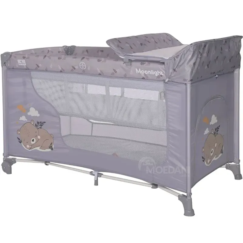 Საწოლ-მანეჟი Lorelli Moonlight 2 Layers (ნაცრისფერი) თბილისი - photo 3