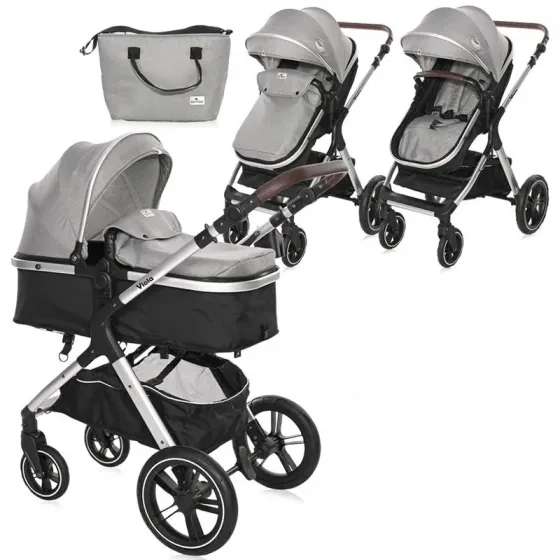 Დასაკეცი საბავშვო ეტლის კომპლექტი Lorelli Viola (ნაცრისფერი) თბილისი