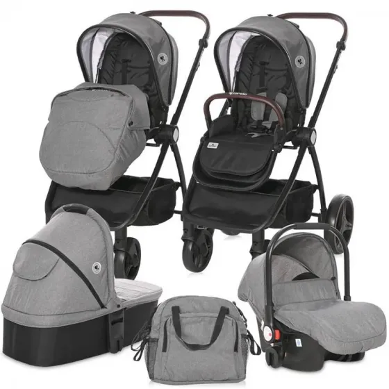 Საბავშვო ეტლის კომპლექტი 3-1-ში Lorelli Infinity (ნაცრისფერი) თბილისი