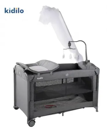 Საწოლ-მანეჟი Kidilo T702L ნაცრისფერი თბილისი