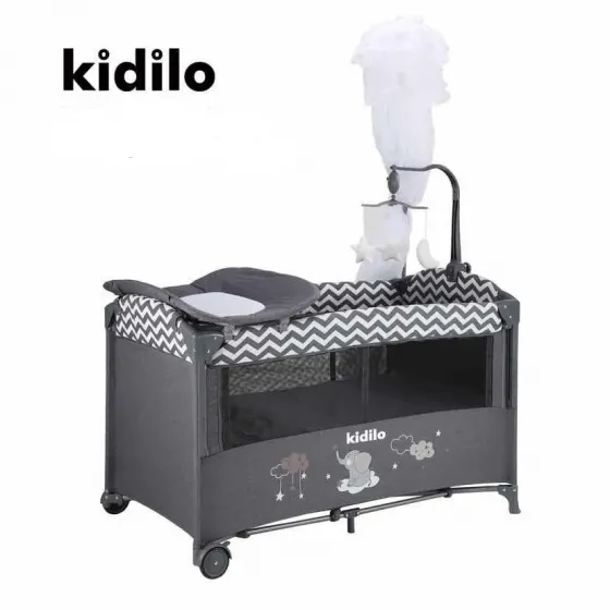 Საწოლ-მანეჟი Kidilo T701L ნაცრისფერი თბილისი