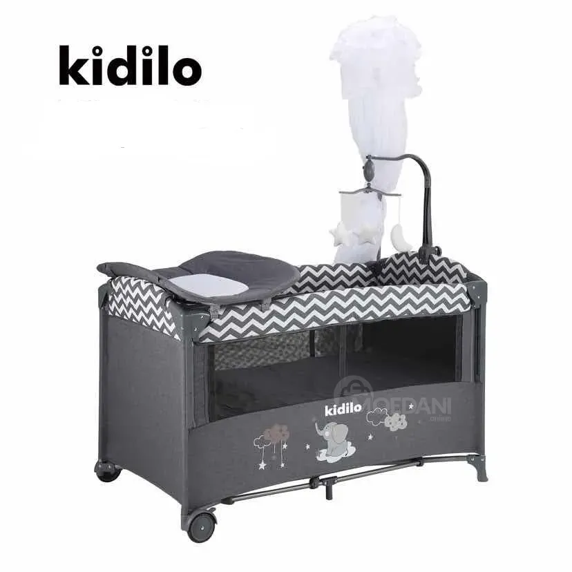 Საწოლ-მანეჟი Kidilo T701L ნაცრისფერი თბილისი - photo 1