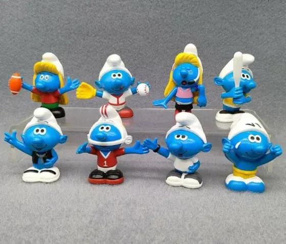 Სმურფების ფიგურები 8 ცალი Smurfs თბილისი