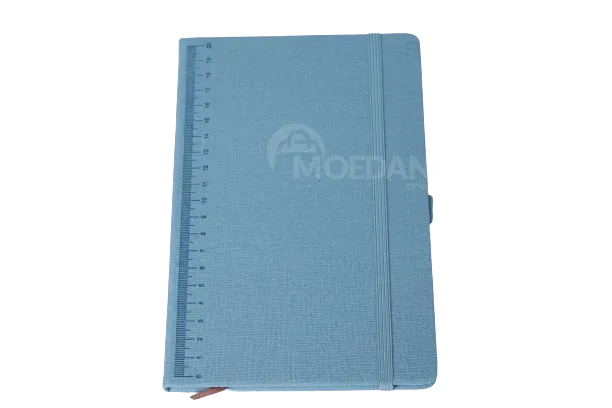 Ბლოკნოტი სახაზავიანი ნაჭრის მყარი ყდით უჯრიანი 120 ფურცლიანი რეზინით და კალმის დამჭერით თბილისი - photo 1