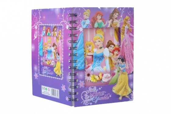 Ბლოკნოტი ცალხაზიანი 54 ფურცელი Disney Princess Cindarella 3D ყდით თბილისი