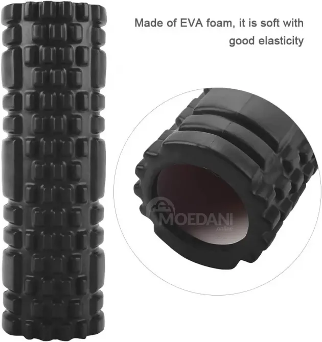 Ფიტნეს როლერი Yoga roller 45 x 13 სმ შავი თბილისი - photo 2