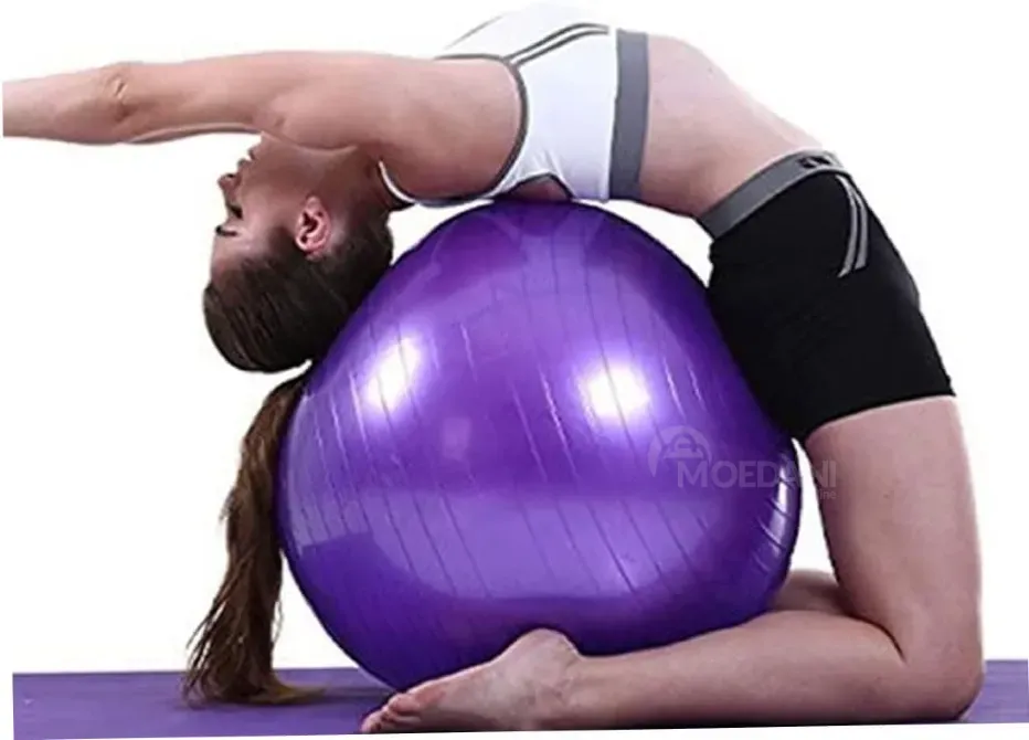 Ფიტნეს ბურთი იასამნისფერი ფერის, 85 სმ დიამეტრის თბილისი - photo 2