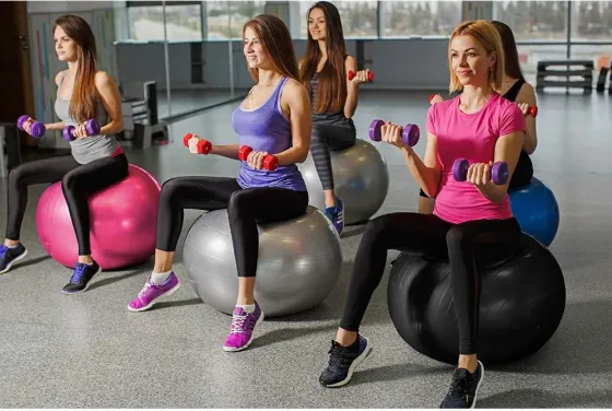 Ფიტნეს ბურთი 85სმ ლურჯი თბილისი