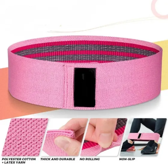 Სავარჯიშო რეზინა - თეძოს სარტყელი 36 სმ Hip Resistance Bands Pink თბილისი