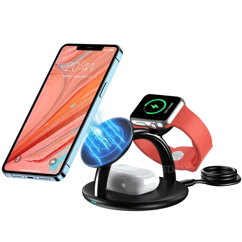 Უსადენო დამტენი Choetech T587 3-IN-1 (15 W) თბილისი - photo 1