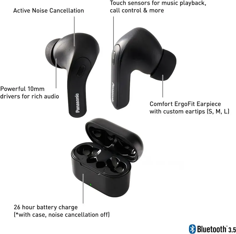 Ყურსასმენი Panasonic RZ-B310Wdg-K TWS Wireless Headset Black თბილისი - photo 3