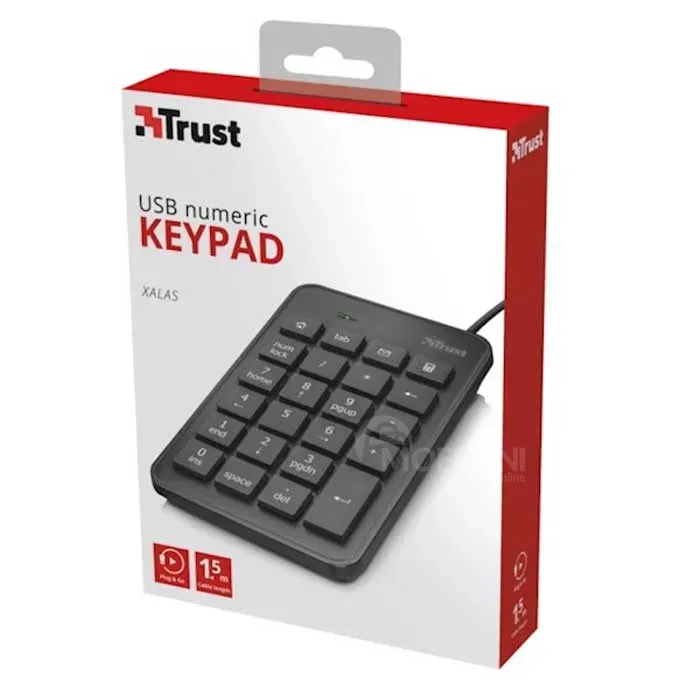 Ციფრების კლავიატურა Trust Xalas USB Numeric Keypad თბილისი - photo 1