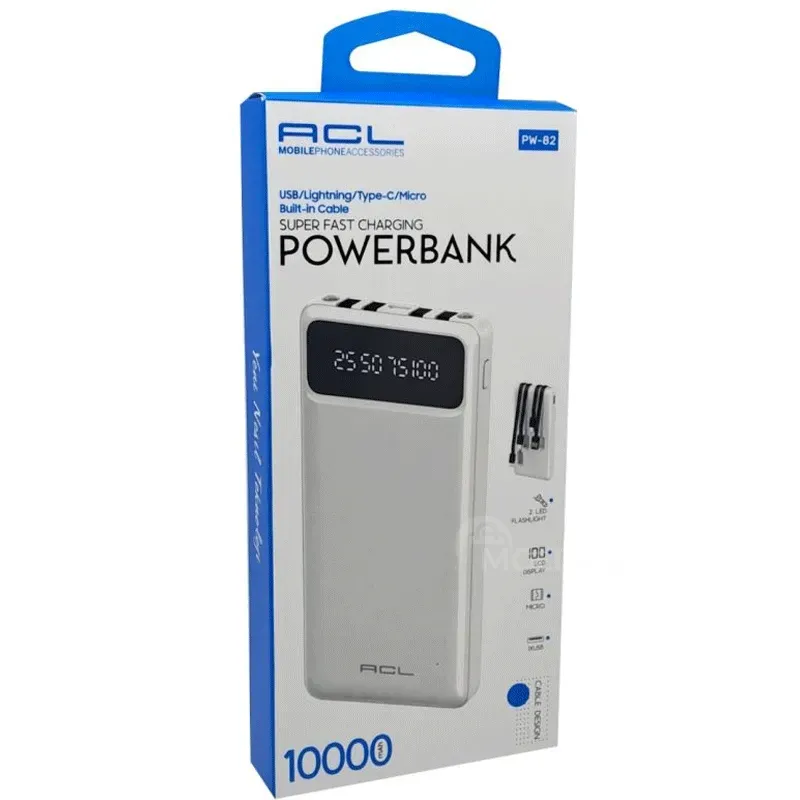Პორტატული დამტენი ACL PW-82 (10000 MAH) White თბილისი - photo 4