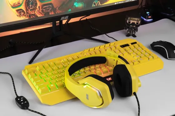 Gaming ყურსასმენი 2E Hg315 7.1 Yellow თბილისი