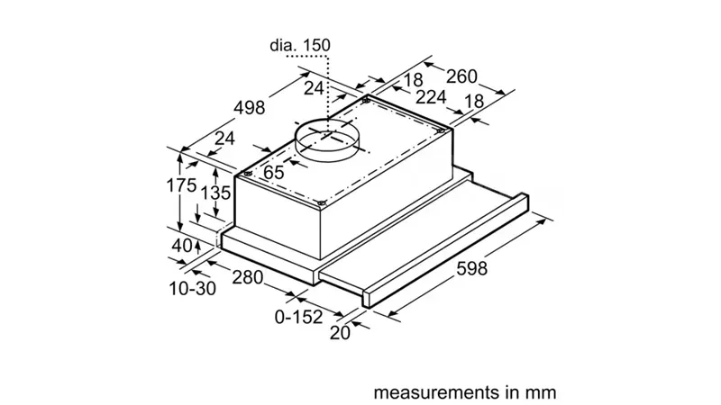 Ჩასაშენებელი გამწოვი Bosch Dft63Ca20Q (300 მ³/სთ) თბილისი - photo 4