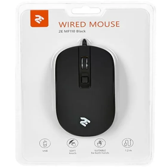 Მაუსი Wired Mouse 2Е Mf110 Black თბილისი